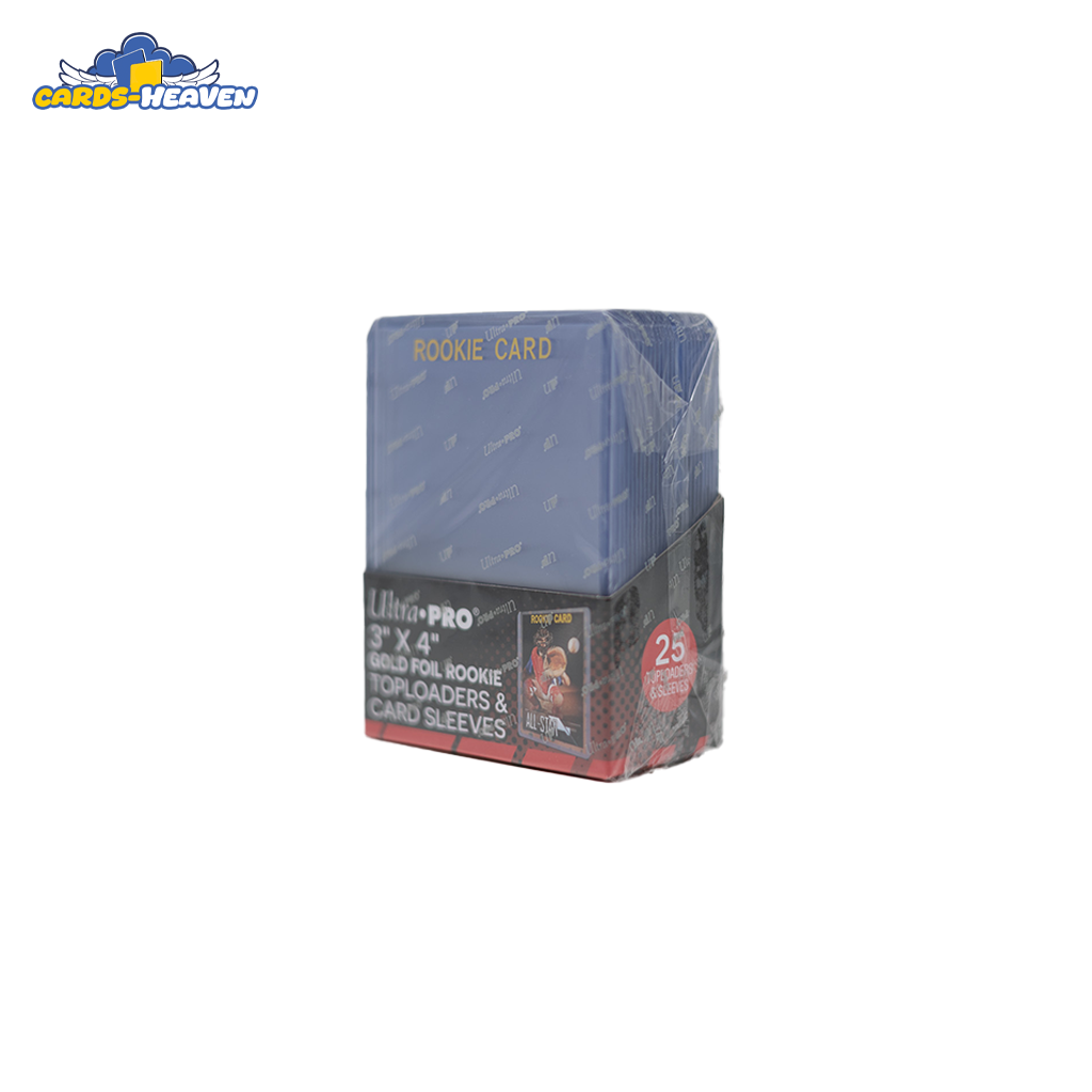 Ultra Pro 3“ X 4“ Gold Foil Rookie Toploaders & Card Sleeves 25er Pack